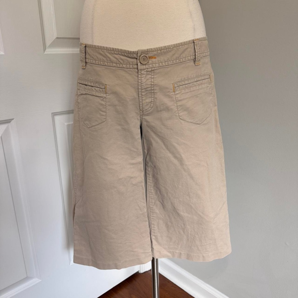 Y2K TAN OLD NAVY ULTRA LOW WAIST CAPRI PANTS